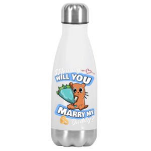 Cute Otter Wedding Offer Mommy Will You Marry My Daddy Cute Gift Stainless Steel Insulated Water Bottle