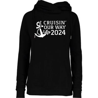 Cruising Our Way Into 2024 Cruise Womens Funnel Neck Pullover Hood