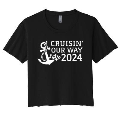 Cruising Our Way Into 2024 Cruise Women's Crop Top Tee