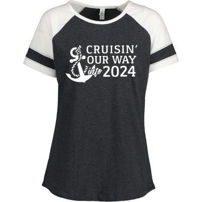 Cruising Our Way Into 2024 Cruise Enza Ladies Jersey Colorblock Tee