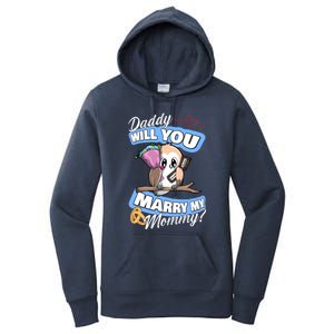 Cute Owl Wedding Offer Daddy Will You Marry My Mommy Funny Gift Women's Pullover Hoodie