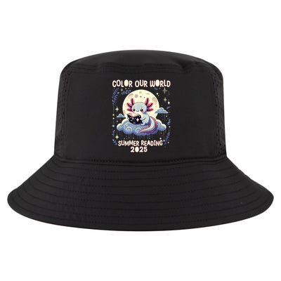 Color Our World Summer Reading Program 2025 Funny Axolotl Cool Comfort Performance Bucket Hat