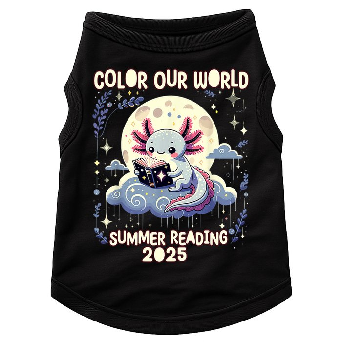 Color Our World Summer Reading Program 2025 Funny Axolotl Doggie Tank