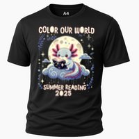 Color Our World Summer Reading Program 2025 Funny Axolotl Performance Shirt