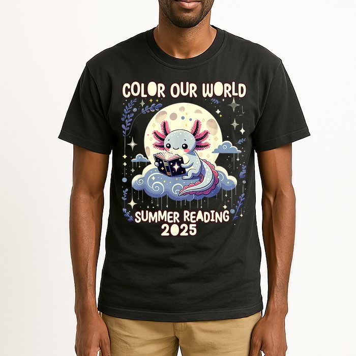 Color Our World Summer Reading Program 2025 Funny Axolotl Tall T-Shirt