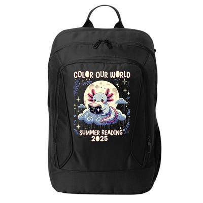 Color Our World Summer Reading Program 2025 Funny Axolotl City Backpack