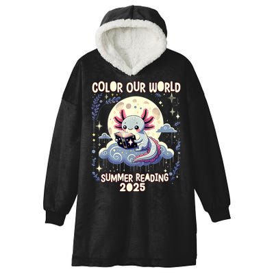 Color Our World Summer Reading Program 2025 Funny Axolotl Hooded Wearable Blanket