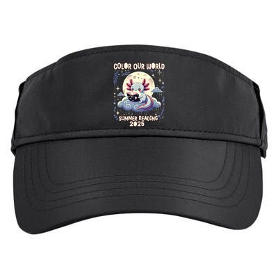 Color Our World Summer Reading Program 2025 Funny Axolotl Adult Drive Performance Visor