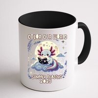 Color Our World Summer Reading Program 2025 Funny Axolotl Mug