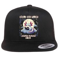 Color Our World Summer Reading Program 2025 Funny Axolotl Flatbill Hat