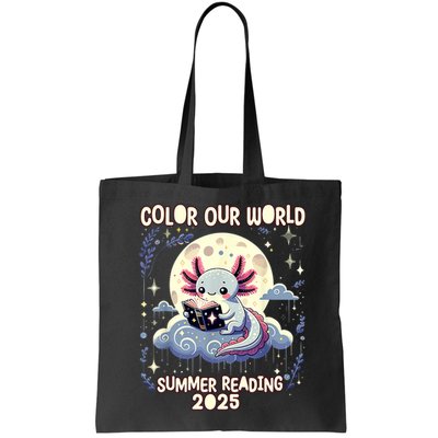 Color Our World Summer Reading Program 2025 Funny Axolotl Bag