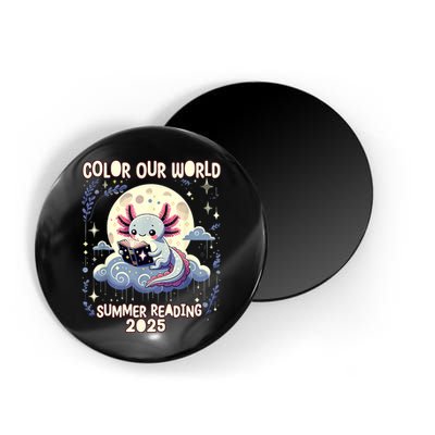 Color Our World Summer Reading Program 2025 Funny Axolotl Magnet
