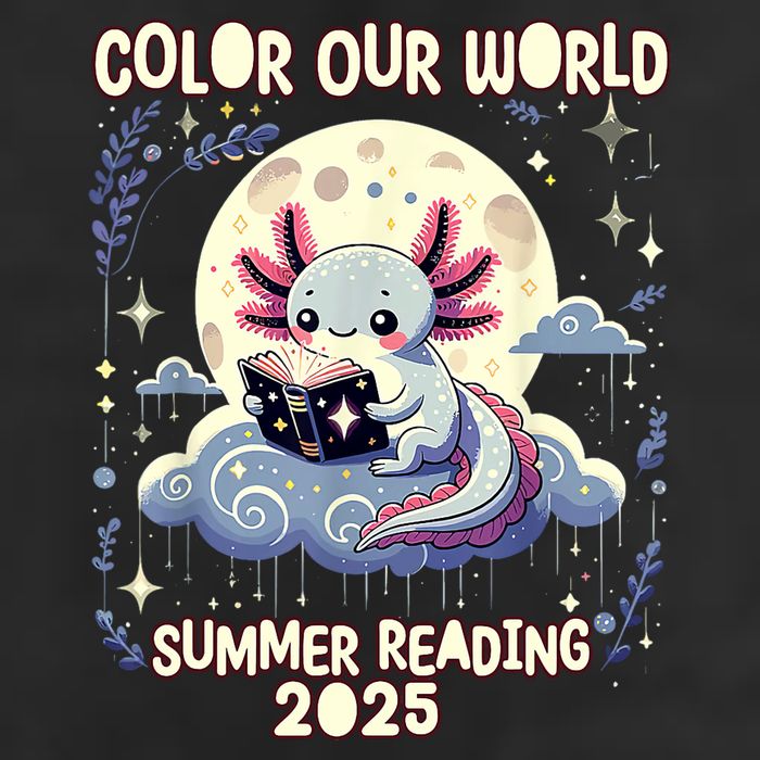 Color Our World Summer Reading Program 2025 Funny Axolotl Trucker Hat