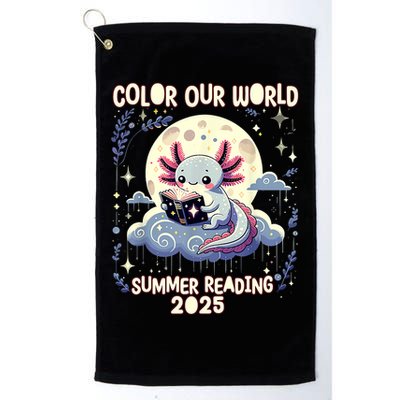 Color Our World Summer Reading Program 2025 Funny Axolotl Golf Towel