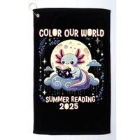 Color Our World Summer Reading Program 2025 Funny Axolotl Golf Towel