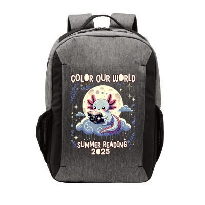 Color Our World Summer Reading Program 2025 Funny Axolotl Vector Backpack