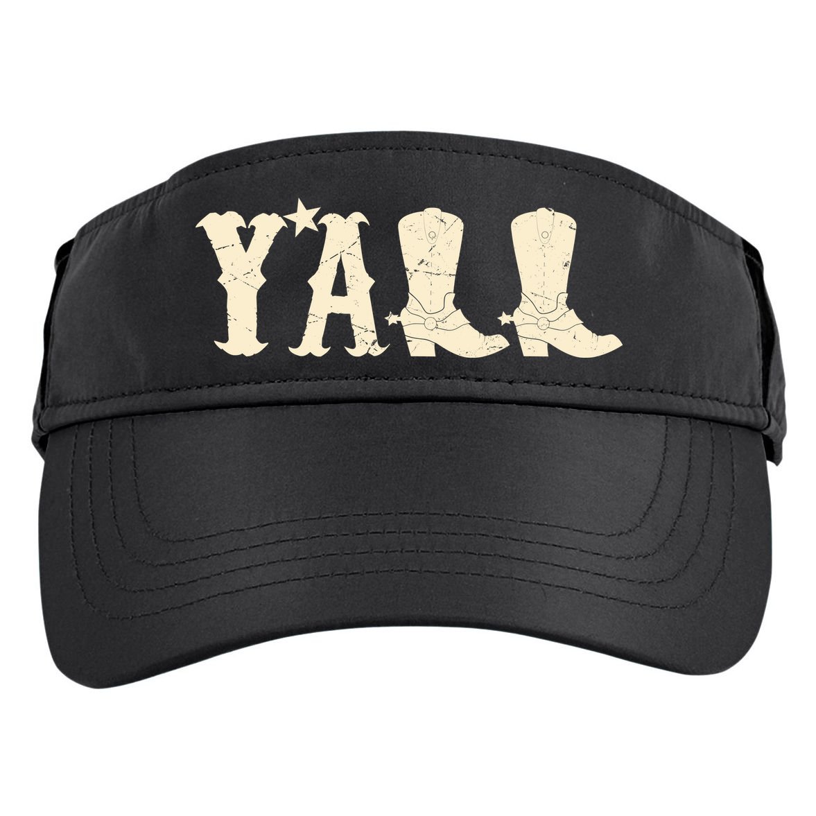 Cowboy Boots Y'ALL Adult Drive Performance Visor