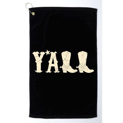 Cowboy Boots Y'ALL Golf Towel