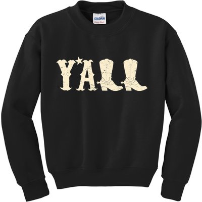 Cowboy Boots Y'ALL Kids Sweatshirt