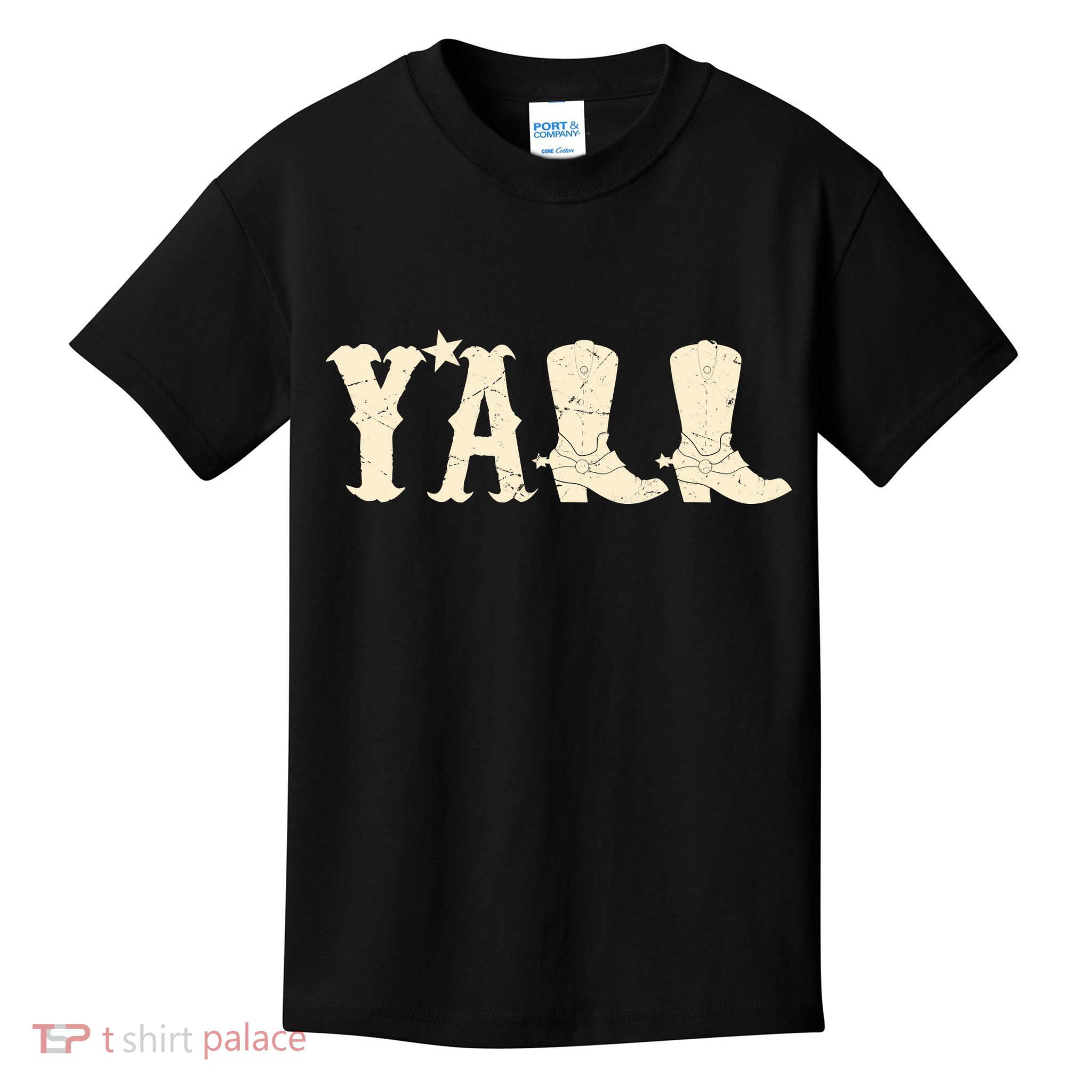 Cowboy Boots Y'ALL Kids T-Shirt