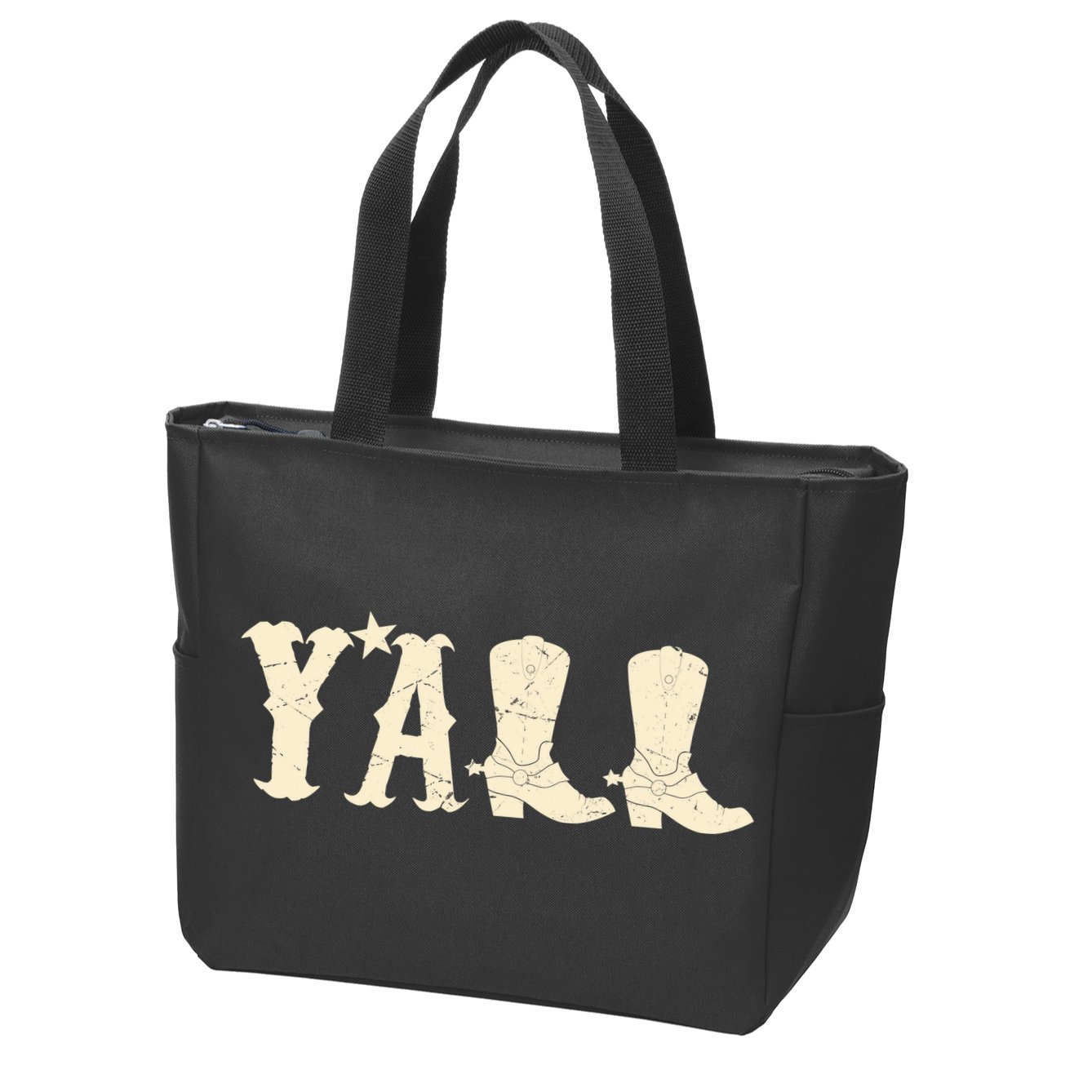 Cowboy Boots Y'ALL Zip Tote Bag