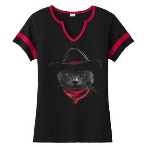 Cowboy Cat Ladies Halftime Notch Neck Tee