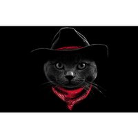 Cowboy Cat Bumper Sticker