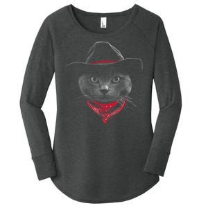 Cowboy Cat Women's Perfect Tri Tunic Long Sleeve Shirt