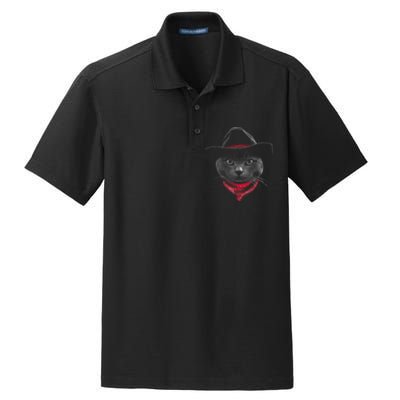 Cowboy Cat Dry Zone Grid Polo