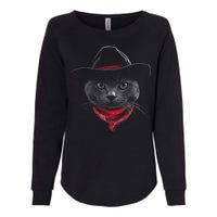 Cowboy Cat Womens California Wash Sweatshirt