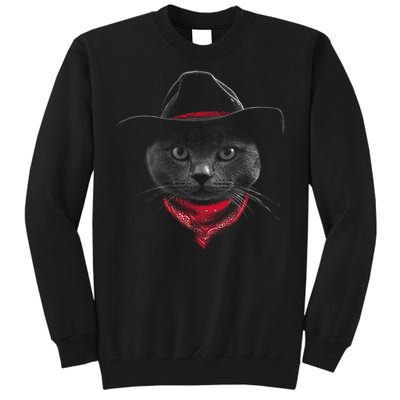 Cowboy Cat Tall Sweatshirt