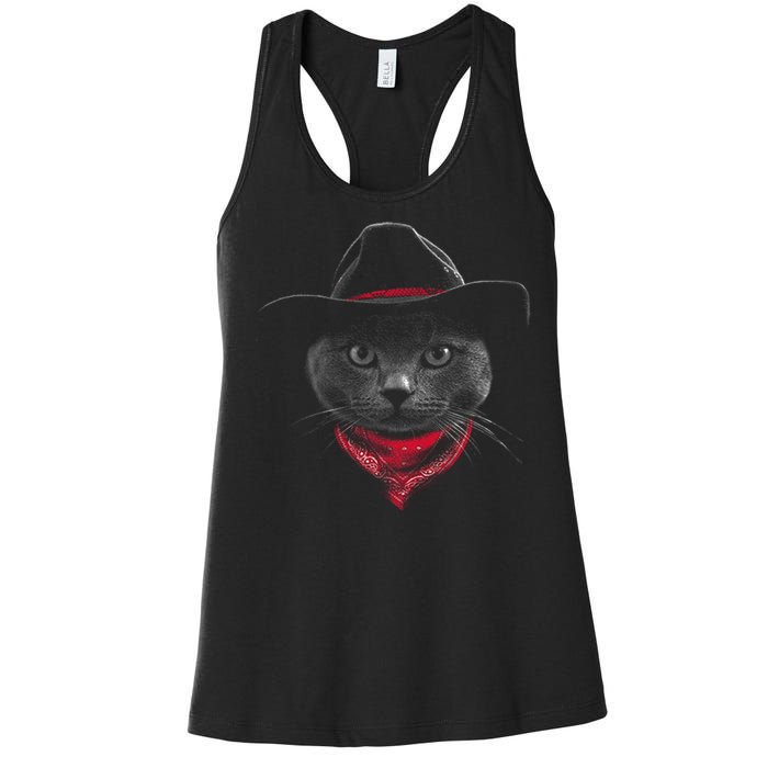 Cowboy Cat Women's Racerback Tank