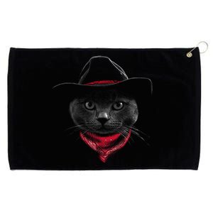 Cowboy Cat Grommeted Golf Towel