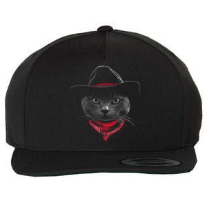 Cowboy Cat Wool Snapback Cap