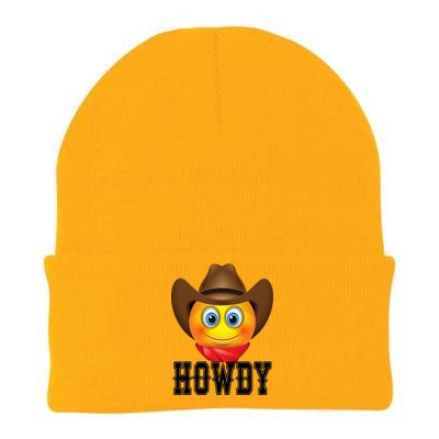 Cowboy Emoji HOWDY! Knit Cap Winter Beanie