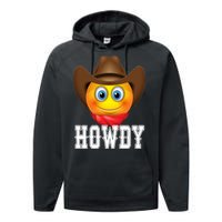 Cowboy Emoji HOWDY! Performance Fleece Hoodie