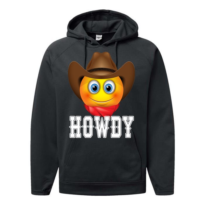 Cowboy Emoji HOWDY! Performance Fleece Hoodie