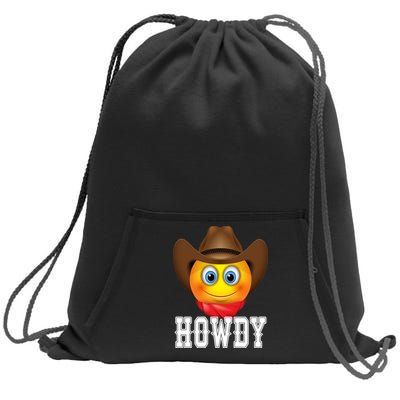 Cowboy Emoji HOWDY! Sweatshirt Cinch Pack Bag