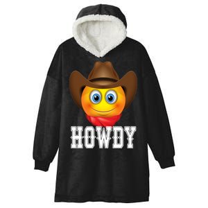 Cowboy Emoji HOWDY! Hooded Wearable Blanket