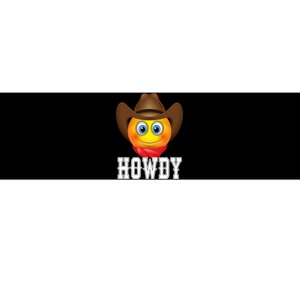 Cowboy Emoji HOWDY! Bumper Sticker