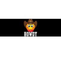 Cowboy Emoji HOWDY! Bumper Sticker