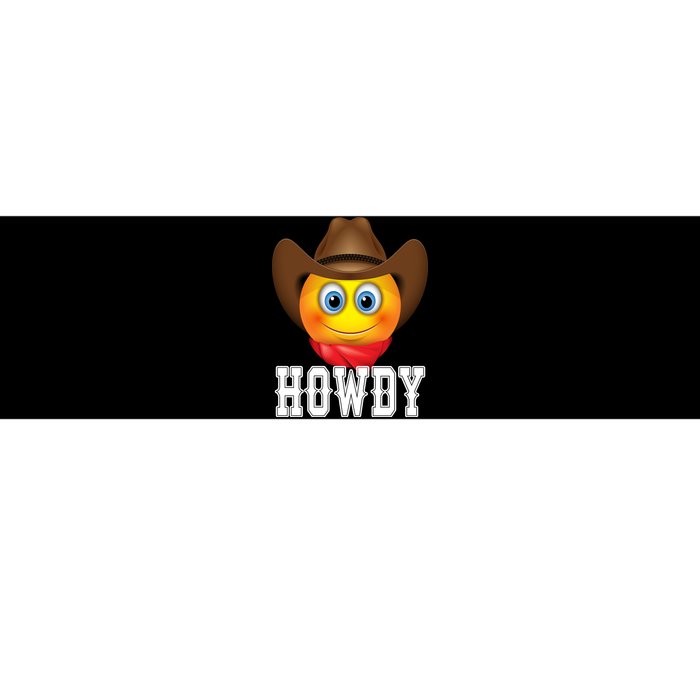 Cowboy Emoji HOWDY! Bumper Sticker