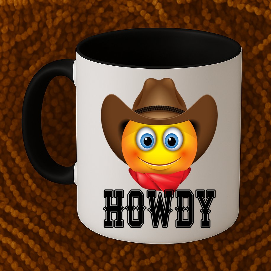 Cowboy Emoji HOWDY! Mug