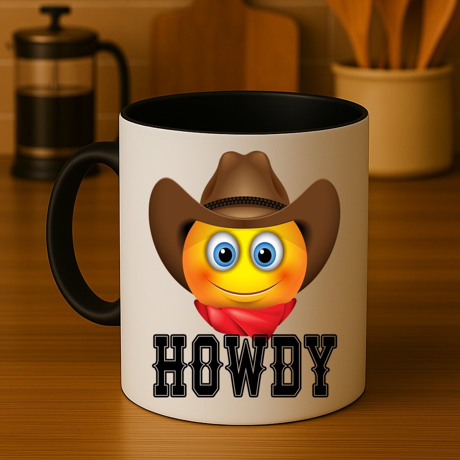 Cowboy Emoji HOWDY! Mug