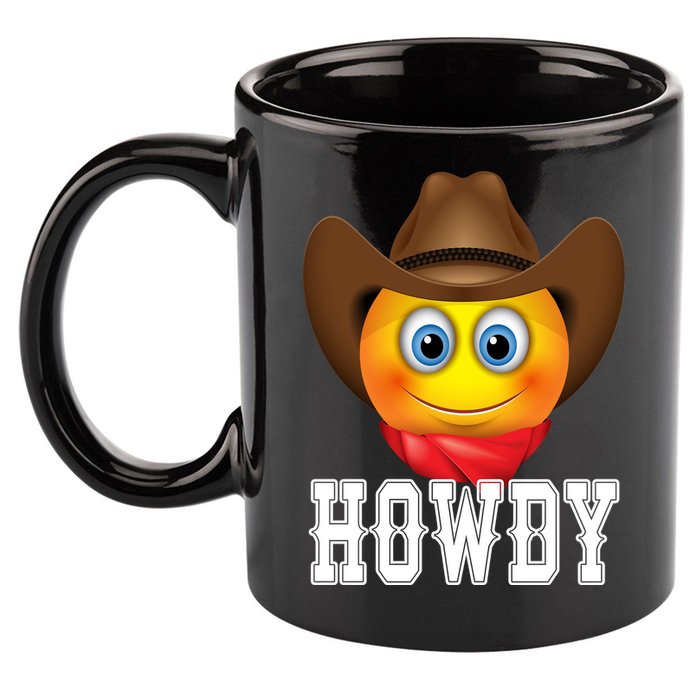 Cowboy Emoji HOWDY! 11oz C Handle Ceramic Mug