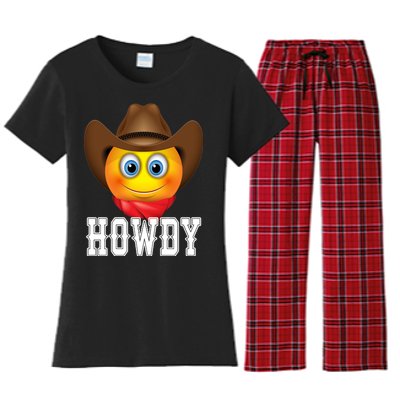 Cowboy Emoji HOWDY! Women's Flannel Pajama Set