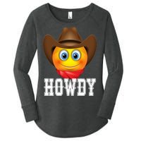 Cowboy Emoji HOWDY! Women's Perfect Tri Tunic Long Sleeve Shirt