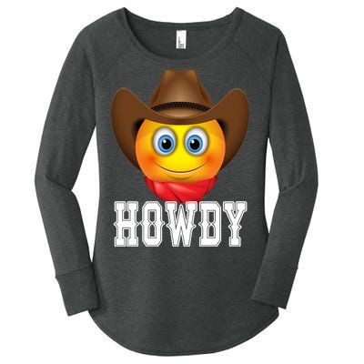 Cowboy Emoji HOWDY! Women's Perfect Tri Tunic Long Sleeve Shirt