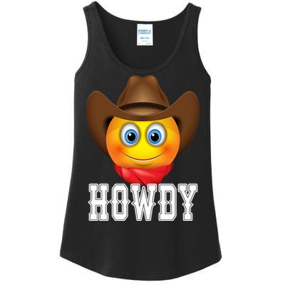 Cowboy Emoji HOWDY! Ladies Essential Tank