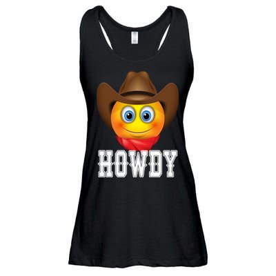 Cowboy Emoji HOWDY! Ladies Essential Flowy Tank